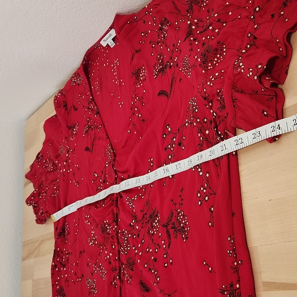 Madewell Plus size 20 Daylight Top in Windswept Americana Floral Cranberry EUC - Picture 8 of 9